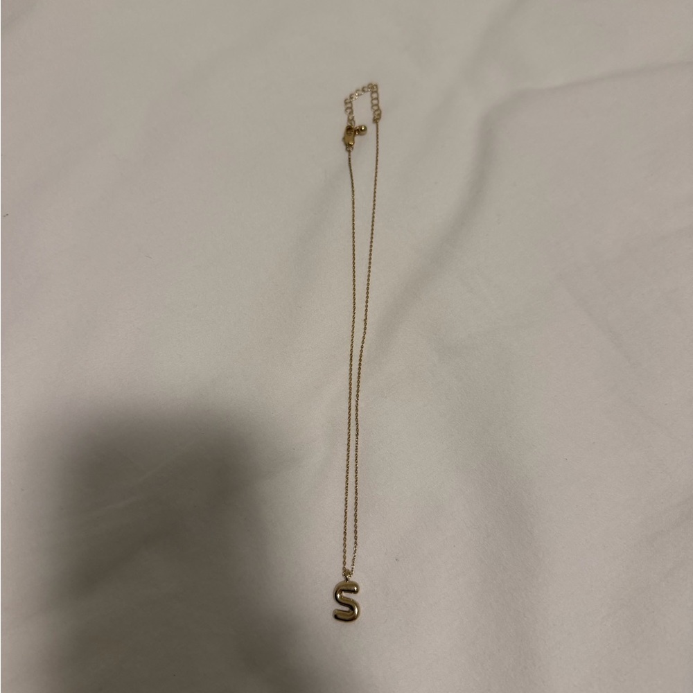 “S” Gold Bubble Necklace